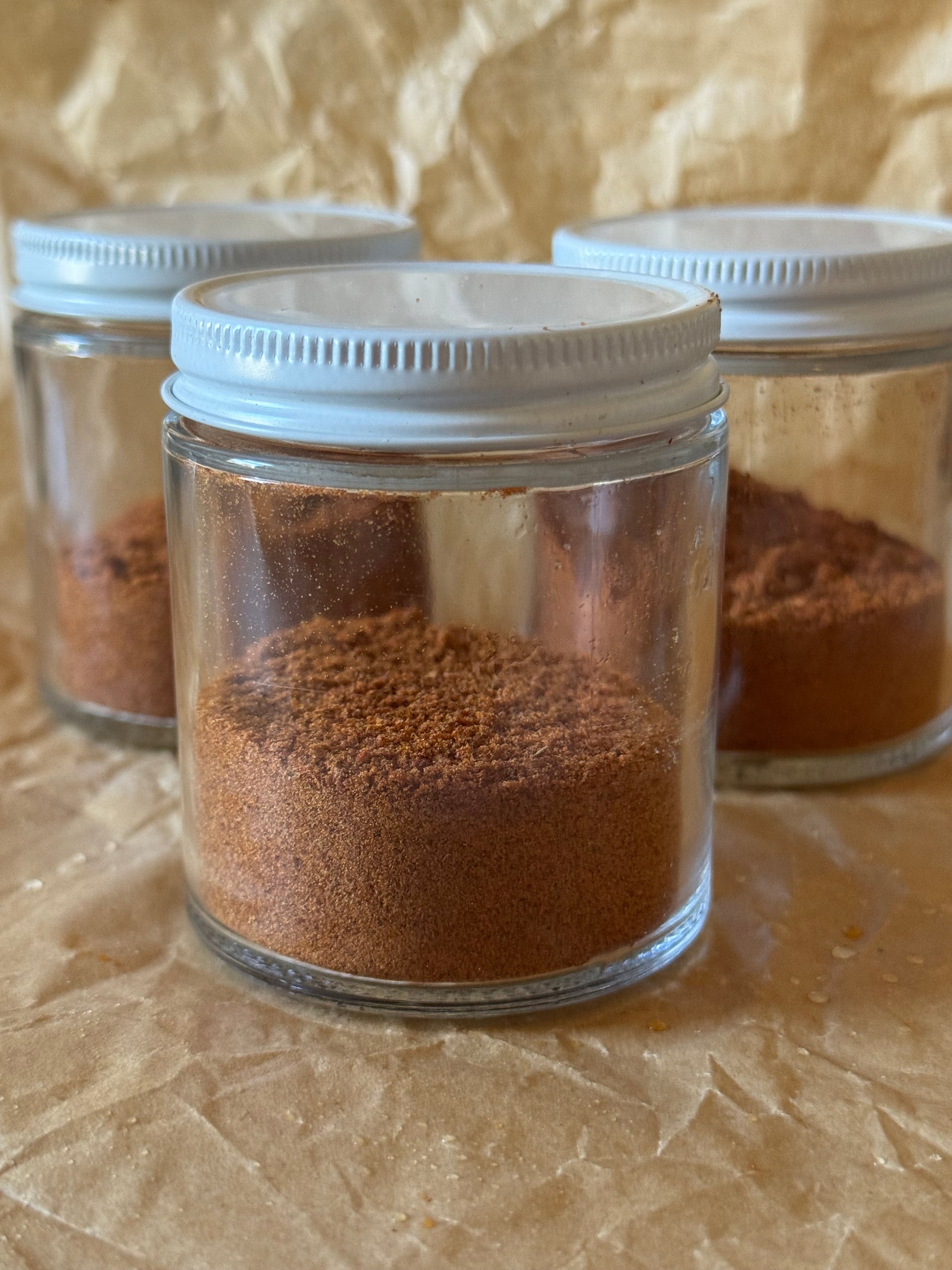 Barbecue Sauce Crystals in Jars after freeze drying