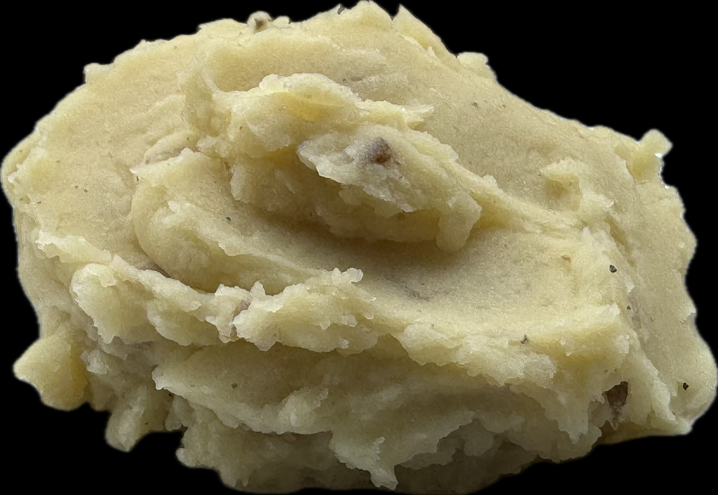 Rustic Mashed potato on a black background