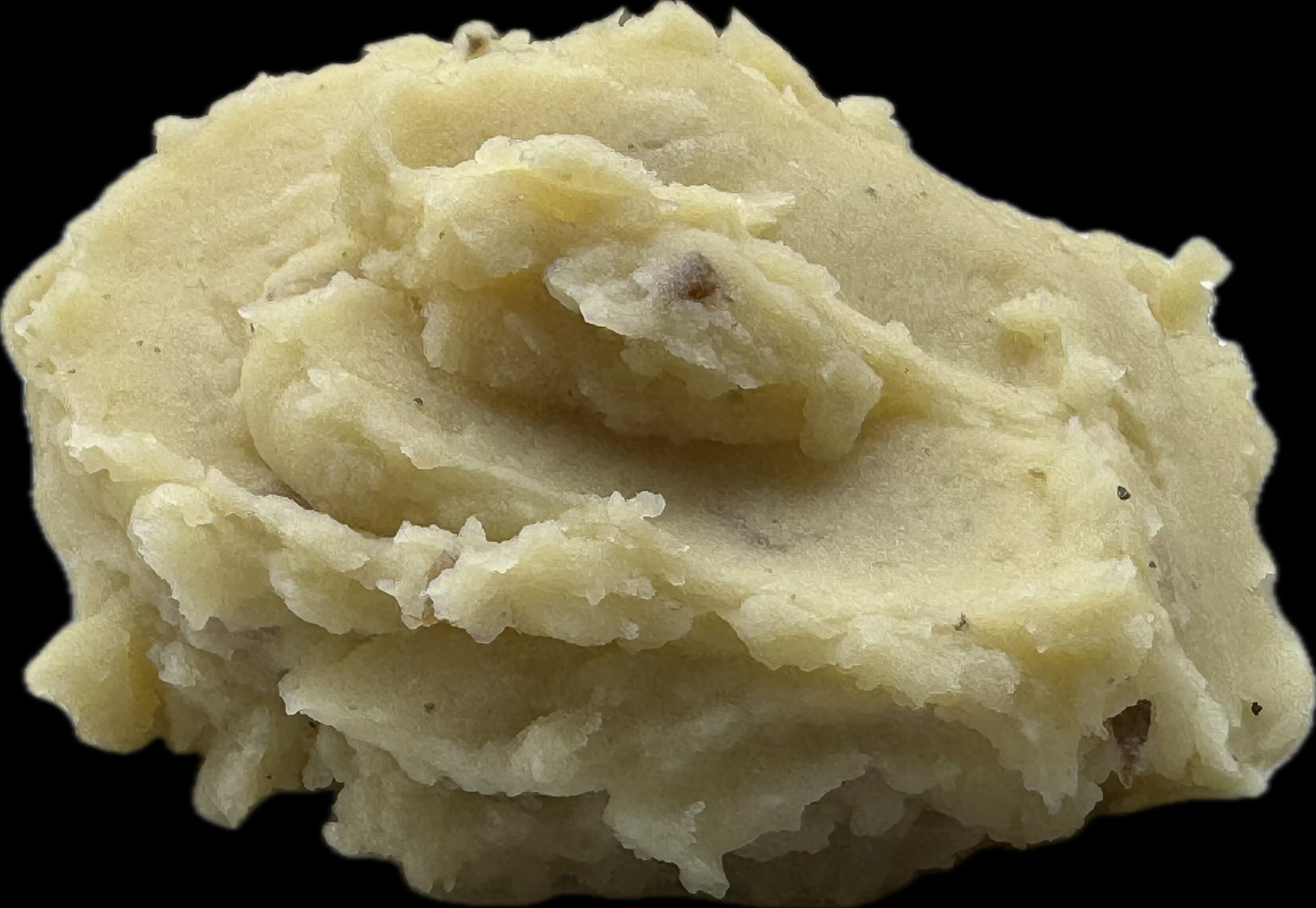 Rustic Mashed potato on a black background