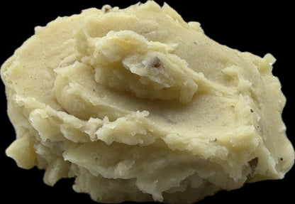 Rustic Mashed potato on a black background