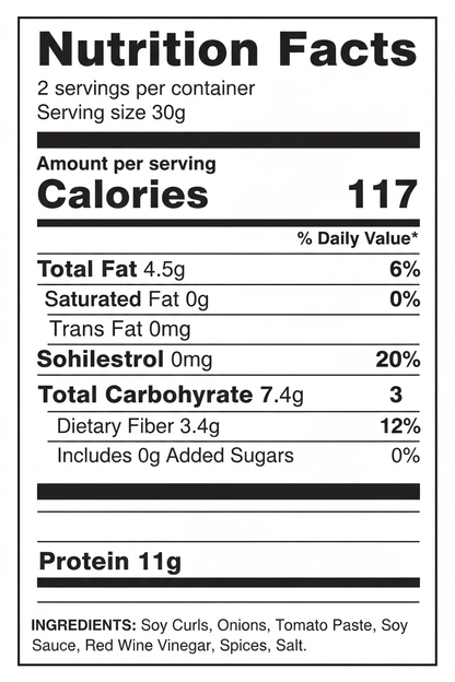 Italian Sausage Protein Strips Nutrition Facts - 2 Servings