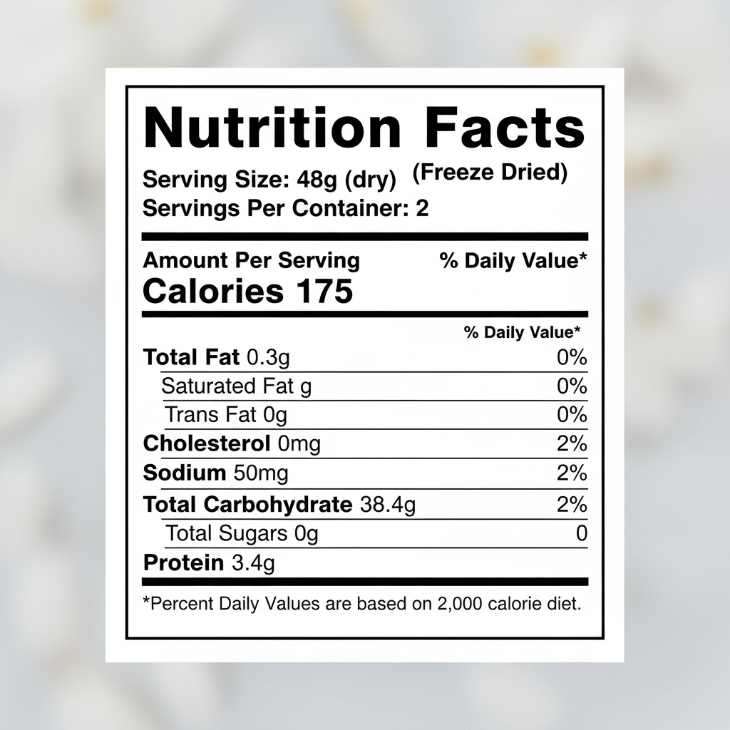 Nutrition Facts - White Rice